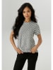 Aniston Shirt in Anthrazit/ Weiß