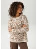 Aniston Pullover in Beige/ Hellbraun/ Hellblau