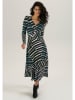 Aniston Kleid in Schwarz/ Weiß/ Türkis