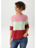 Aniston Sweter w kolorze czerwono-jasnozielono-jasnoróżowym