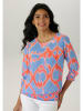 Aniston Blouse lichtblauw/abrikooskleurig