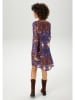 Aniston Jurk blauw/paars/lichtbruin