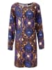 Aniston Jurk blauw/paars/lichtbruin