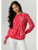 Aniston Bluse in Rot/ Weiß
