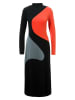Aniston Jurk zwart/oranje/grijs