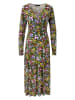 Aniston Kleid in Dunkelgrün/ Gelb
