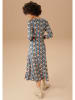 Aniston Kleid in Blau/ Beige