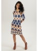 Aniston Kleid in Hellbraun/ Blau/ Beige