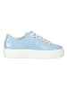 Paul Green Leder-Sneakers in Hellblau/ Weiß