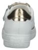 Paul Green Leder-Sneakers in Weiß/ Gold