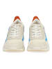 Paul Green Leder-Sneakers in Beige/ Hellblau