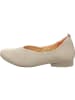 Think! Leren ballerina's crème