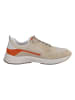 Paul Green Leder-Sneakers in Beige/ Orange