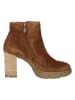 Paul Green Leder-Stiefeletten  in Hellbraun