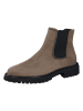 Paul Green Leder-Chelsea-Boots in Braun/ Schwarz