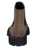 Paul Green Leder-Chelsea-Boots in Braun/ Schwarz