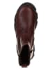 lamino Leder-Chelsea-Boots in Rot