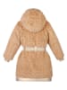 Le Chic Omkeerbare doorgestikte mantel "Bibi" lichtbruin/goudkleurig