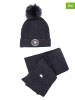Le Chic 2tlg. Winteraccessoires-set "Rosa & Reya" in Dunkelblau