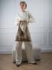 Christian Laurier Leder-Schultertasche "Azza" in Taupe - (B)42 x (H)43 x (T)14 cm