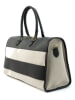 Christian Laurier Leder-Reisetasche "Jay" in Schwarz/ Weiß - (B)45 x (H)28 x (T)17 cm