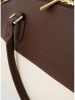 Christian Laurier Leder-Reisetasche "Mae" in Braun/ Weiß - (B)46 x (H)28 x (T)20 cm