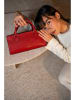 Christian Laurier Leren handtas "Alexine" rood - (B)29,5 x (H)14,5 x (D)7 cm