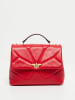 Christian Laurier Skórzana torebka "Louise" w kolorze czerwonym - 26 x 16 x 7 cm