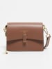 Christian Laurier Leren schoudertas "Mini Emma" taupe - (B)21 x (H)16 x (D)8 cm