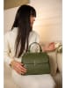Christian Laurier Leder-Henkeltasche "Ciara" in Khaki - (B)27 x (H)19 x (T)9 cm