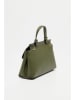Christian Laurier Leder-Henkeltasche "Ciara" in Khaki - (B)27 x (H)19 x (T)9 cm