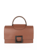 Christian Laurier Leder-Henkeltasche "Milo" in Hellbraun - (B)22 x (H)15 x (T)8 cm