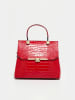Christian Laurier Leren handtas "Emy" rood - (B)27 x (H)19 x (D)12 cm