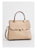 Christian Laurier Skórzana torebka "Emy" w kolorze beżowym - 27 x 19 x 12 cm