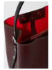 Christian Laurier Leder-Schultertasche "Jeny" in Bordeaux - (B)29 x (H)32 x (T)13 cm