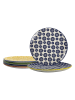 Ard'time 6-delige set: dessertborden "Sabae" meerkleurig - Ø 21 cm