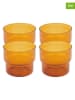 Ard'time 4-delige set: glazen "Ambre" oranje - 280 ml