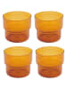 Ard'time 4-delige set: glazen "Ambre" oranje - 280 ml
