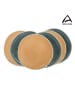 Ard'time 6-delige set: dinerborden "Coralia" beige/oranje/groen - Ø 27 cm