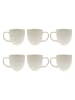 Ard'time 6er-Set: Kaffeetassen "Coton" in Creme - (H)9 x  Ø 12 cm
