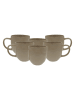 Ard'time 6-delige set: koffiekoppen "Dune" groen - (H)9 x Ø 12 cm
