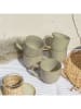 Ard'time 6-delige set: koffiekoppen "Dune" groen - (H)9 x Ø 12 cm