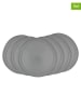 Ard'time 6-delige set: dinerborden "Galet" grijs - Ø 26,8 cm