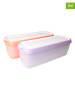 Ard'time 2-delige set: ijshouders "Gelatéria" lichtroze/paars - 1,5 l