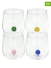Ard'time 4-delige set: glazen "Gaia" meerkleurig - 500 ml
