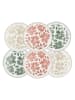 Ard'time 6-delige set: dinerborden "Hanae" meerkleurig - Ø 26,5 cm