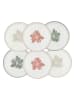 Ard'time 6-delige set: dessertborden "Hanae" meerkleurig - Ø 19,5 cm