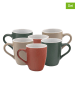 Ard'time 6-delige set: koffiekoppen "Hanae" meerkleurig - (H)10 x Ø 12 cm