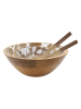 Ard'time 3-delige set: saladeservies "Hanae" lichtbruin/beige/wit