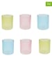 Ard'time 6-delige set: glazen "Kyoto" lichtroze/lichtblauw/geel - 250 ml